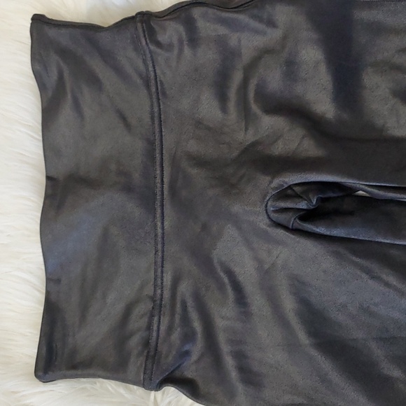 Spanx black faux leather leggings size S - Picture 4 of 13